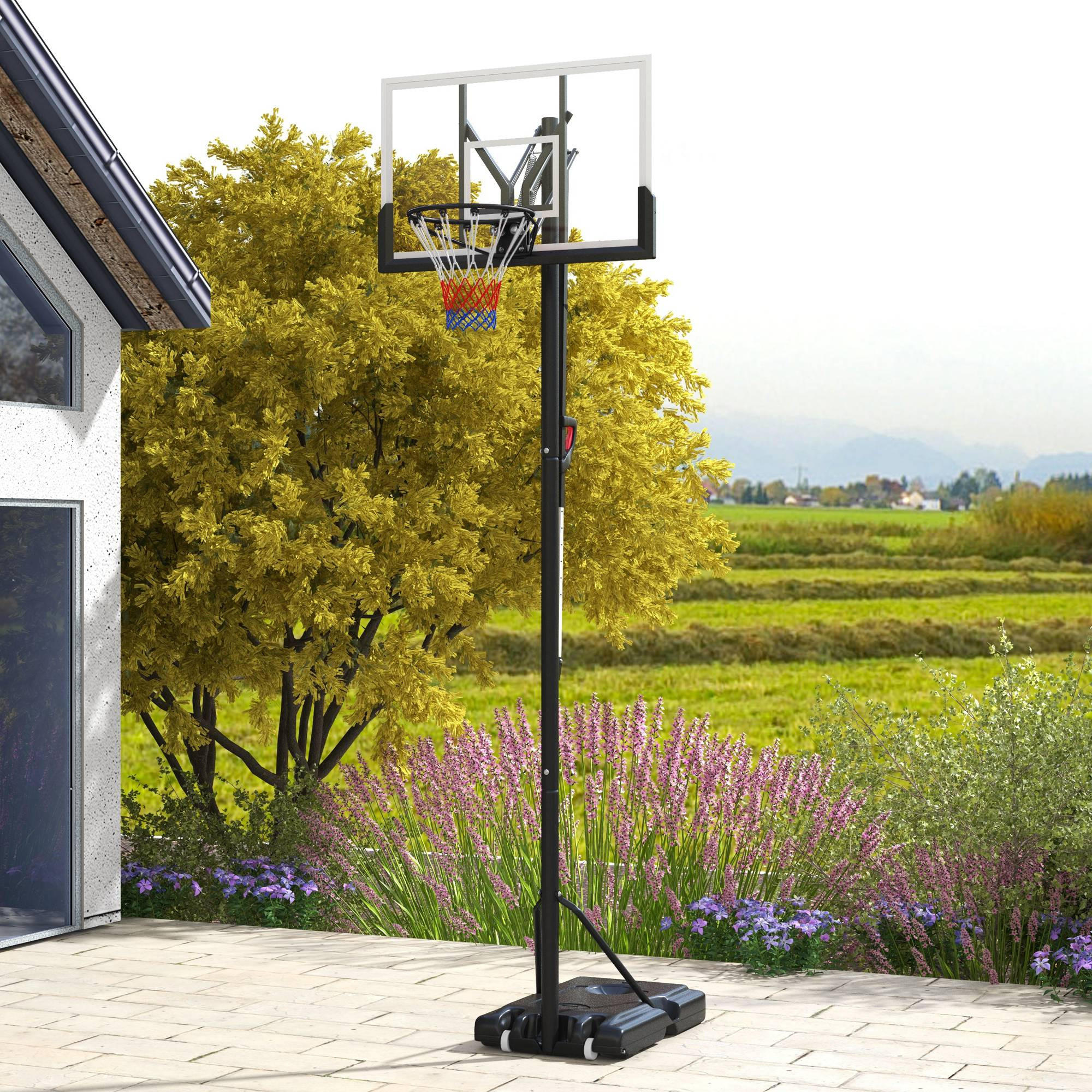 BASKETBALLKORB - Schwarz, Metall (60/90cm) - SPORTNOW