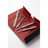 NAGELPFLEGE Set Mimuno 02 4-tlg. im Lederetui, Edelstahl, Leder, Silberfarben - Silberfarben, Metall (12/2.8/15.8cm) - Kai Messer