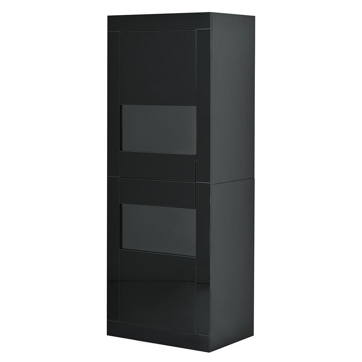 VITRINE 61 x 42 x 162 cm in Schwarz - Schwarz, Holzwerkstoff (42/162/61cm) - KOMHTOM