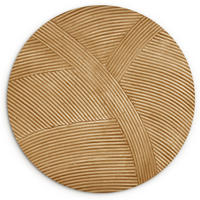 WANDBILD Struktur - Natur - Kunst - Rattan 140x140 cm - Naturfarben, Kunststoff (140/140cm) - MuchoWow