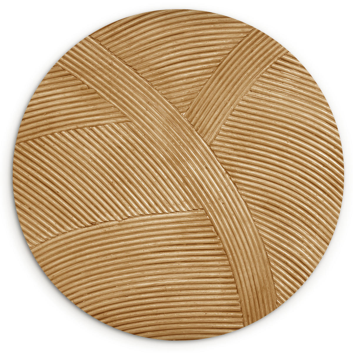 WANDBILD Struktur - Natur - Kunst - Rattan 140x140 cm - Naturfarben, Kunststoff (140/140cm) - MuchoWow