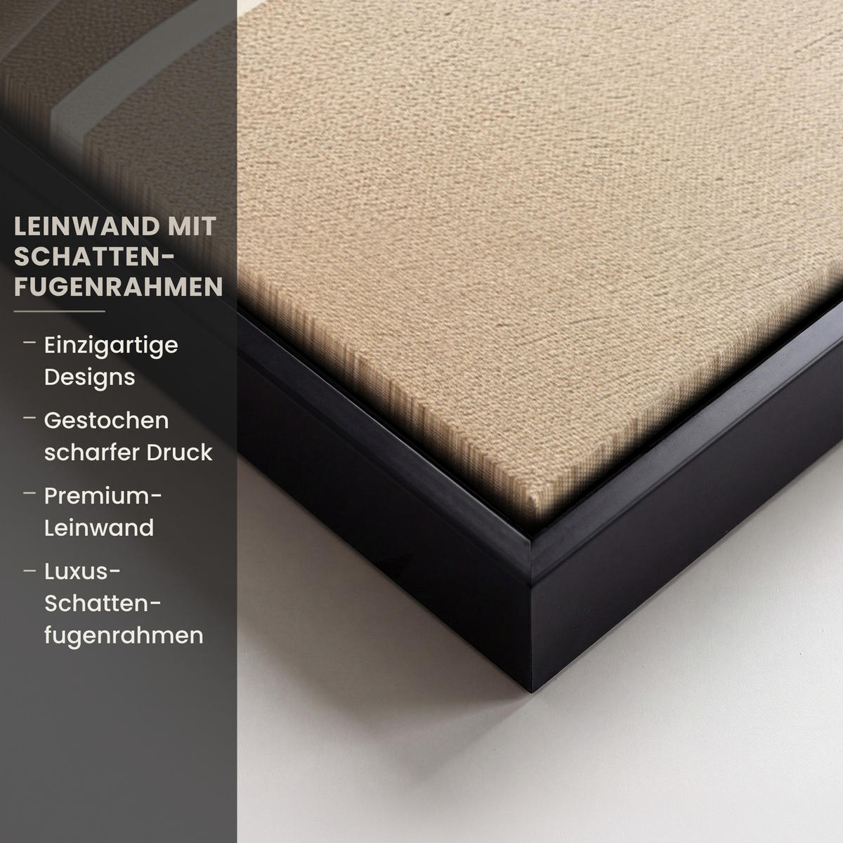 LEINWAND Bilder mit Rahmen - Beige - Natur - Abstrakt - Modern - 40x60 - Beige, Textil (40/60cm) - MuchoWow