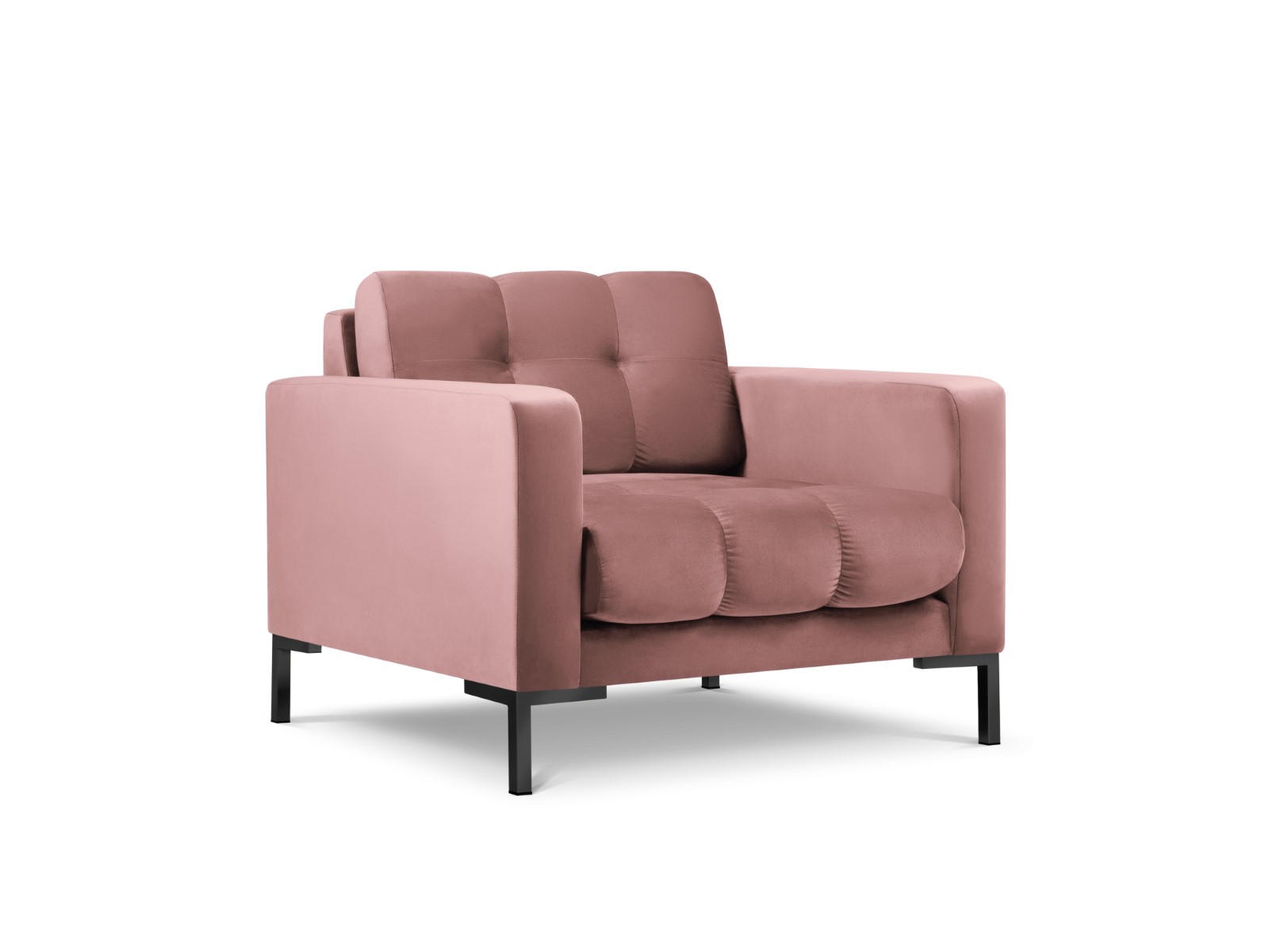 SESSEL Mamaia aus Samt rosa - Pink, Textil (92/75/87cm) - Micadoni