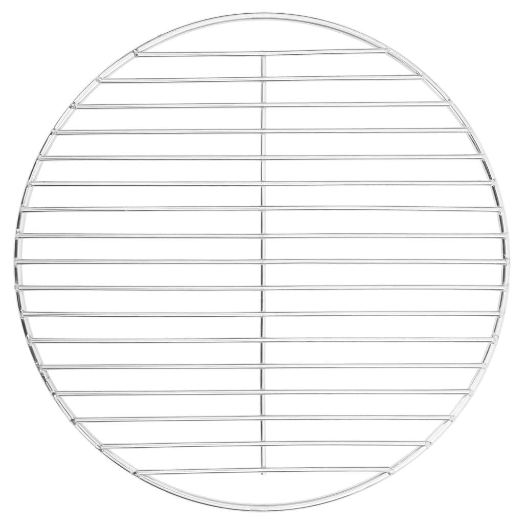 GRILLROST Rund Ø34,5 Cm 304 Edelstahl - Silberfarben, Metall (34.5/34.5cm) - vidaXL