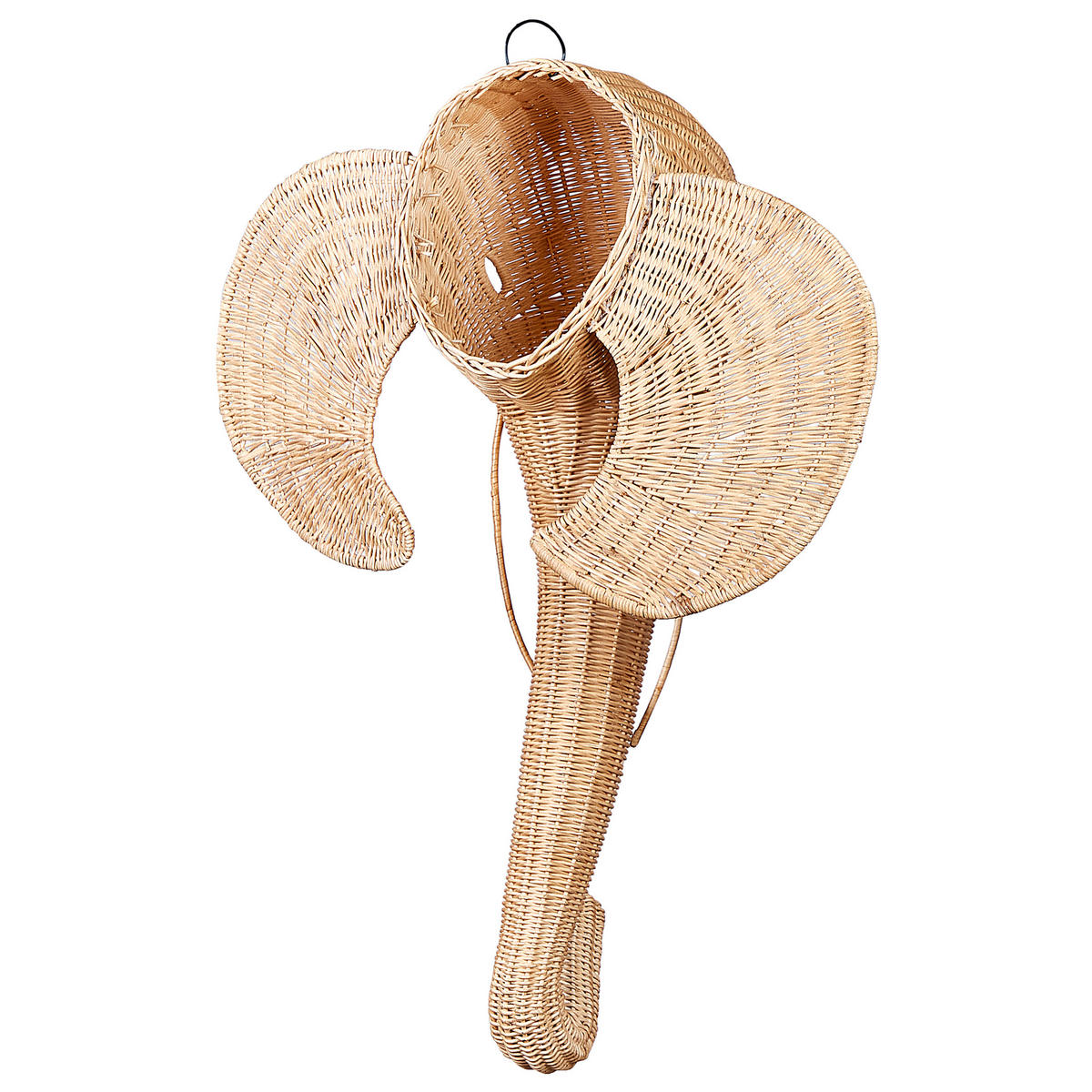 WANDDEKORATION Rattan natürlich Gruney - Naturfarben, Naturmaterialien (74/83/13cm) - Beliani