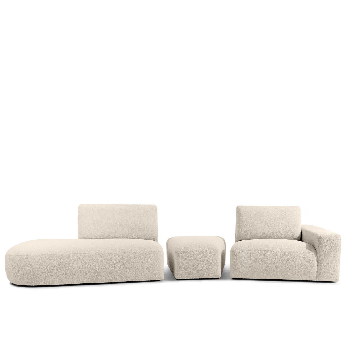 4-SITZER ECKSOFA ZUCCO Boucle links, Beige - Beige, Textil (350/84/105cm) - KONSIMO®
