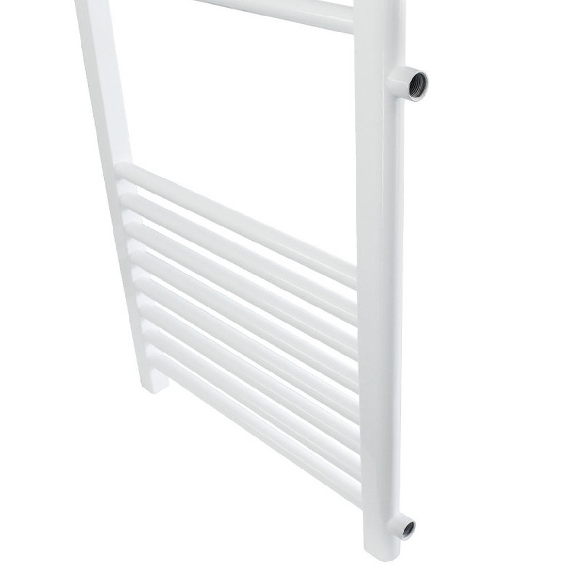 BADHEIZKÖRPER Sahara 600x1800 mm Weiß gerade mit Thermostatventil - Weiß, Metall (60/180/3cm) - LuxeBath