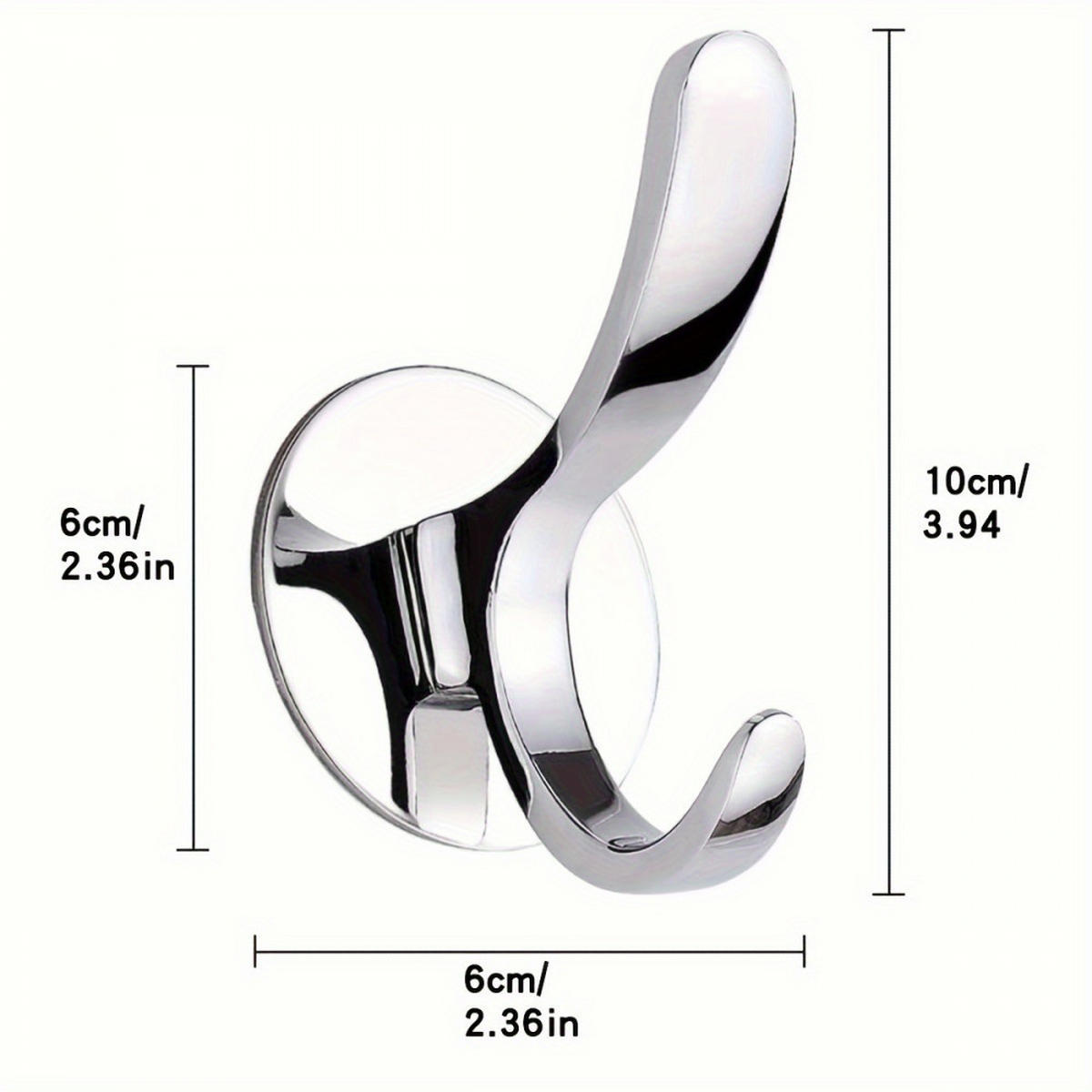 HANDTUCHHAKEN , Wandgarderobe - Grau, Metall (6/10/6cm) - BELZ