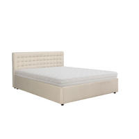 POLSTERBETT mit Bettkasten und Matratze FORTE, Beige, 180x200 cm - Beige, Textil (180/200cm) - KS Home Concept