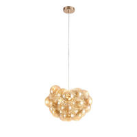 HÄNGELEUCHTE Maeli, Roségold und bernsteinfarben, 32cm - Roségold, Glas (155/42/32cm) - KOSILUM