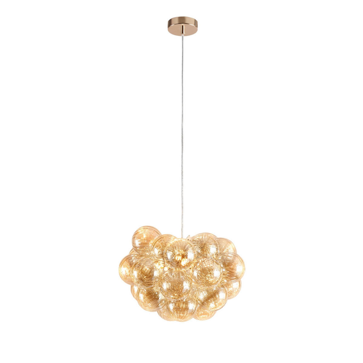 HÄNGELEUCHTE Maeli, Roségold und bernsteinfarben, 32cm - Roségold, Glas (155/42/32cm) - KOSILUM