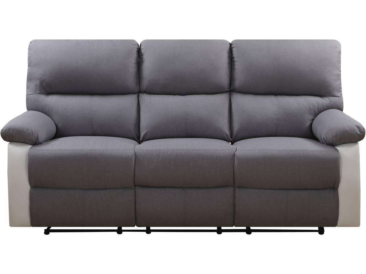 RELAXSOFA Lincoln Weiß/Hellgrau - Hellgrau/Weiß, Kunststoff/Textil (197/103/89cm) - Habitat Garten