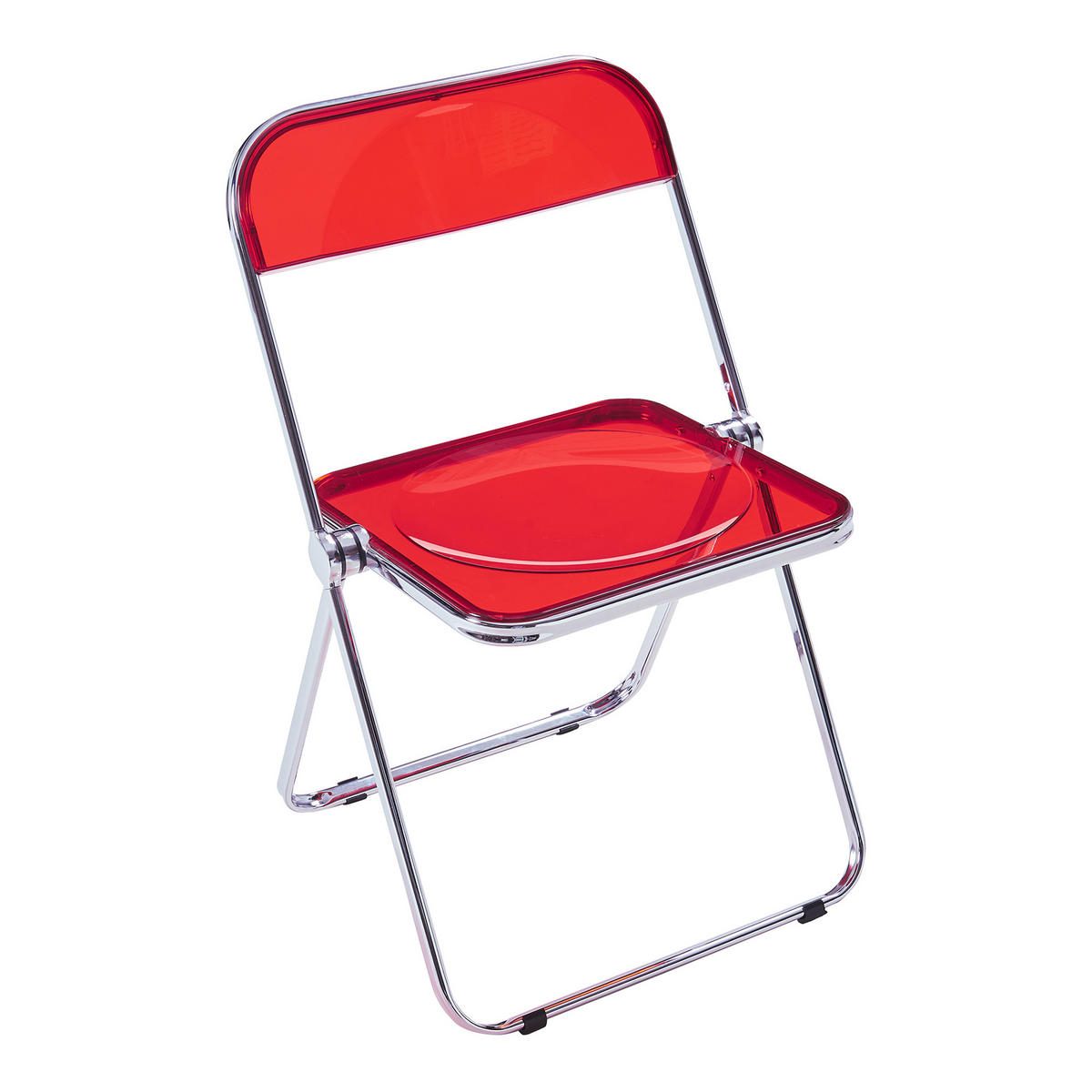 KLAPPSTUHL-SET Pornainen 2 TLG. - Rot, Kunststoff/Metall (46/74/47cm) - [en.casa]