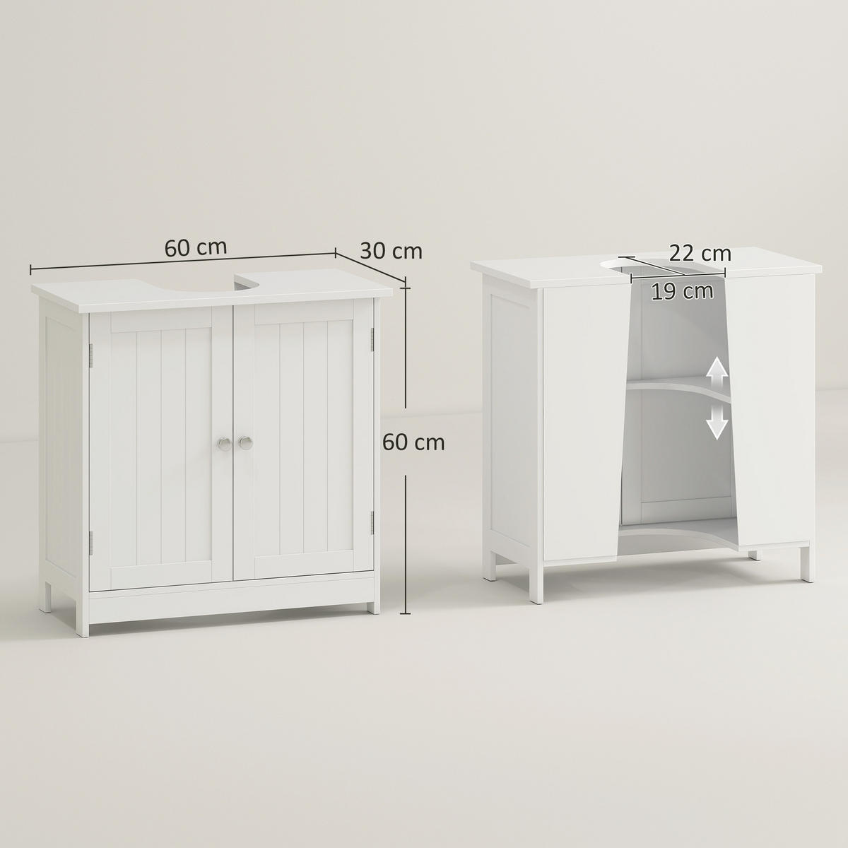 HÄNGESCHRANK Weiß 1 Stück - Weiß, Kunststoff (60/60/30cm) - GiPP