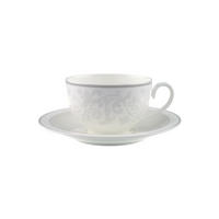 CAPPUCCINOTASSE MIT UNTERTASSE Gray Pearl weiß 310 ml - Weiß, Keramik (0.31L) - Villeroy & Boch