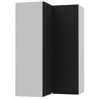 ECKHÄNGESCHRANK Avellino W14/60 Weiß / Schwarz Acryl Matt 60 / 60 / 96cm - Schwarz/Weiß, Holz/Holzwerkstoff (60/96/60cm) - Feldmann-Wohnen
