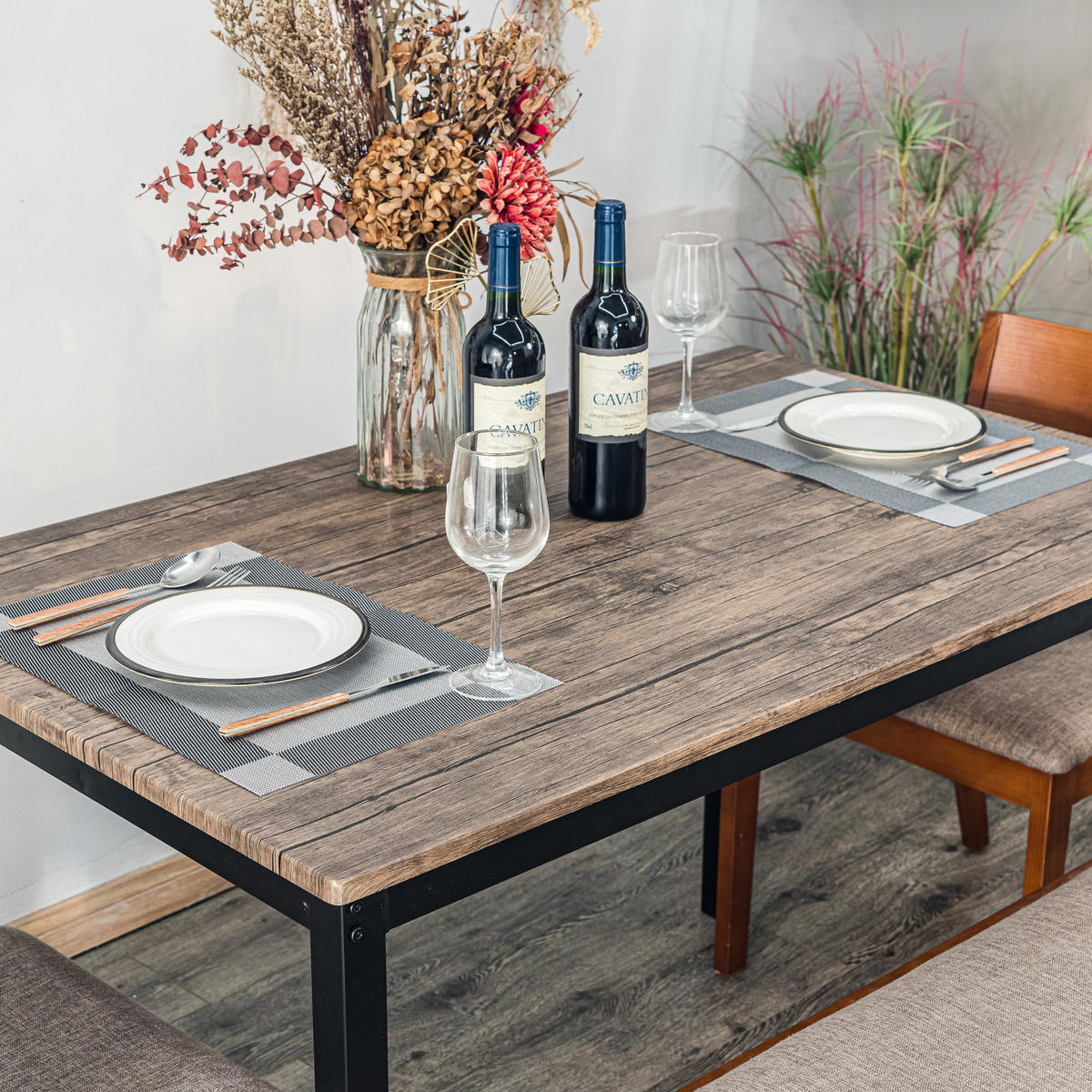 ESSTISCH Rechteckig Grau 120 x 75 x 76 (cm) - Grau, Holz (75/120/76cm) - Nordlys