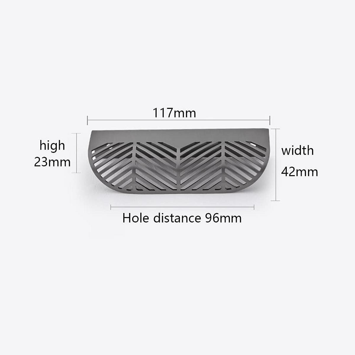 MÖBELGRIFF Messing Blattform 1er-Set - Silberfarben, Metall (4.2/2.3/11.7cm)