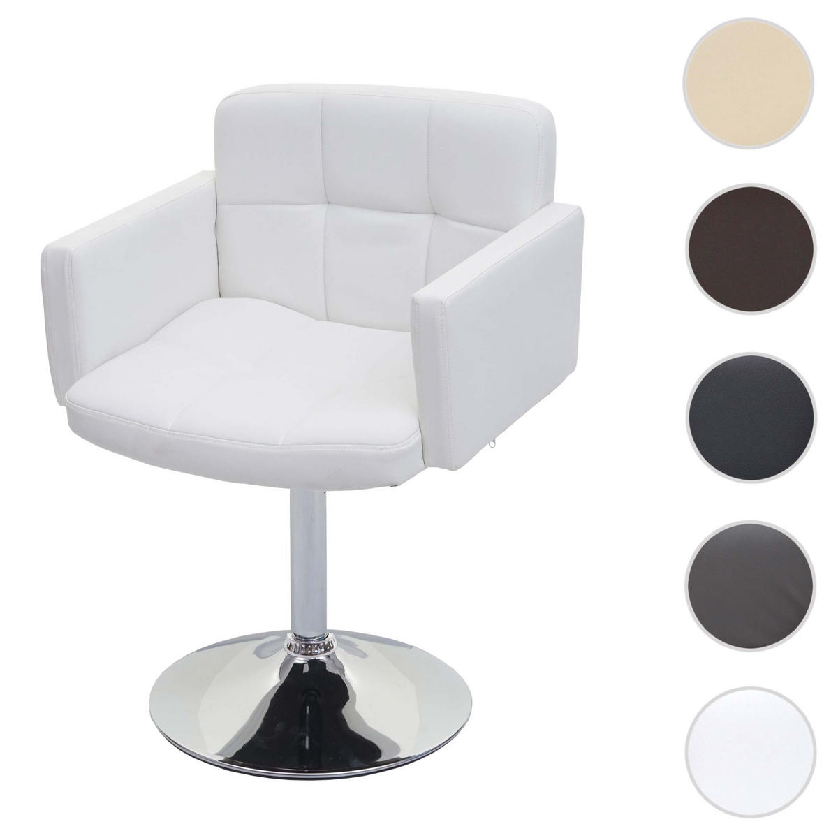 ESSZIMMERSTUHL Weiß 6er-Set - Weiß, Textil (60/80/55cm) - MCW