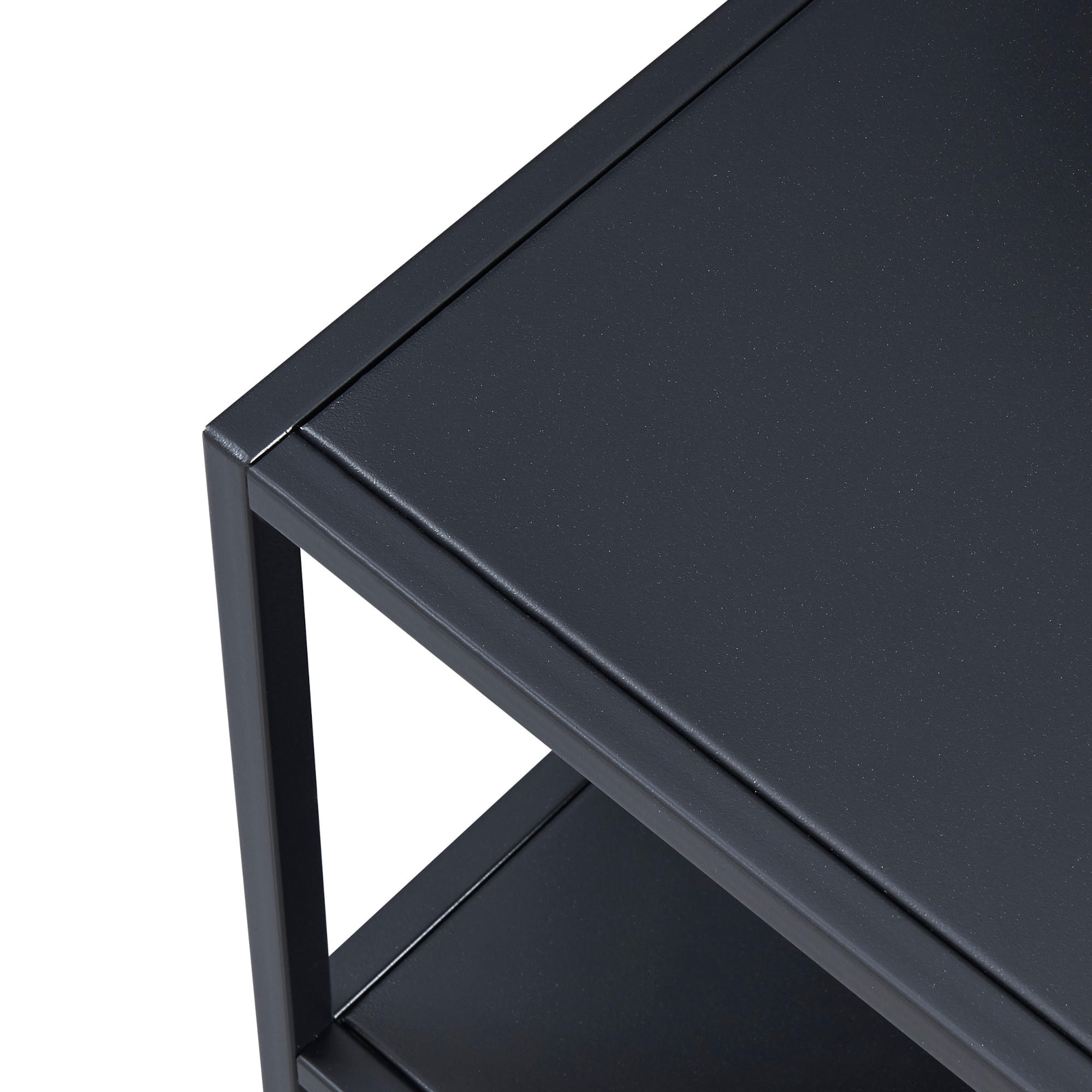 BEISTELLTISCH Kumlinge - Schwarz, Metall (50/60/60cm) - [en.casa]