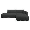 ECKSOFA Furyn O, Seite: Rechts - Schwarz, Holzwerkstoff/Kunststoff (262/145cm) - MIRJAN24