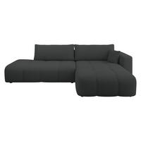 ECKSOFA Furyn O, Seite: Rechts - Schwarz, Holzwerkstoff/Kunststoff (262/145cm) - MIRJAN24