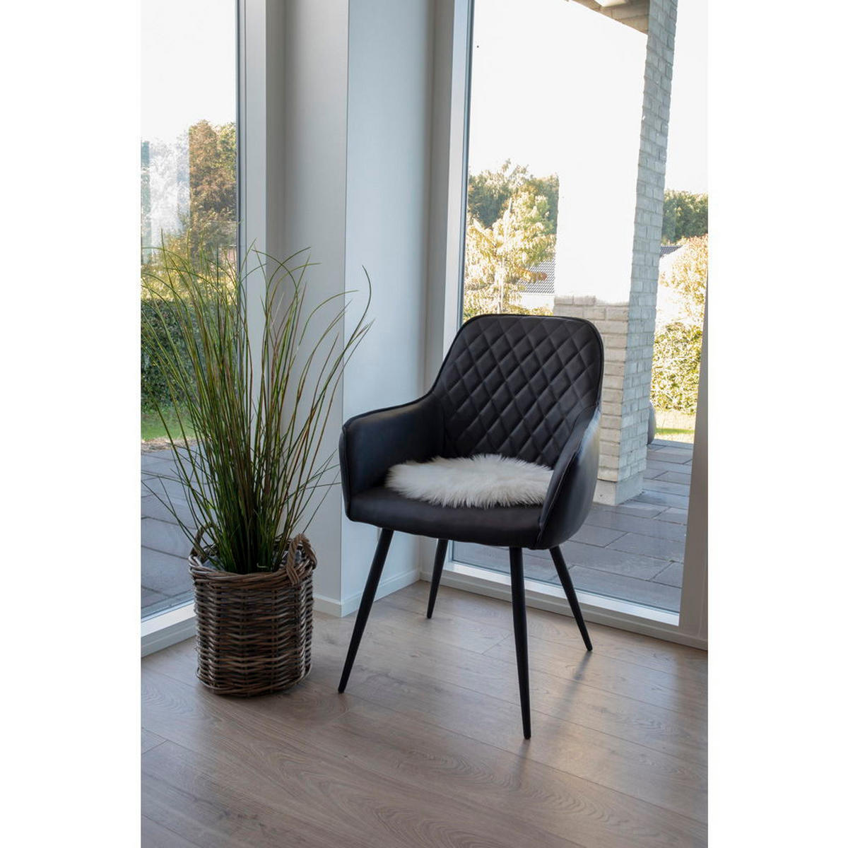 KUNSTFELL-SITZAUFLAGE - Weiß, Textil (35/35cm) - tinkaro