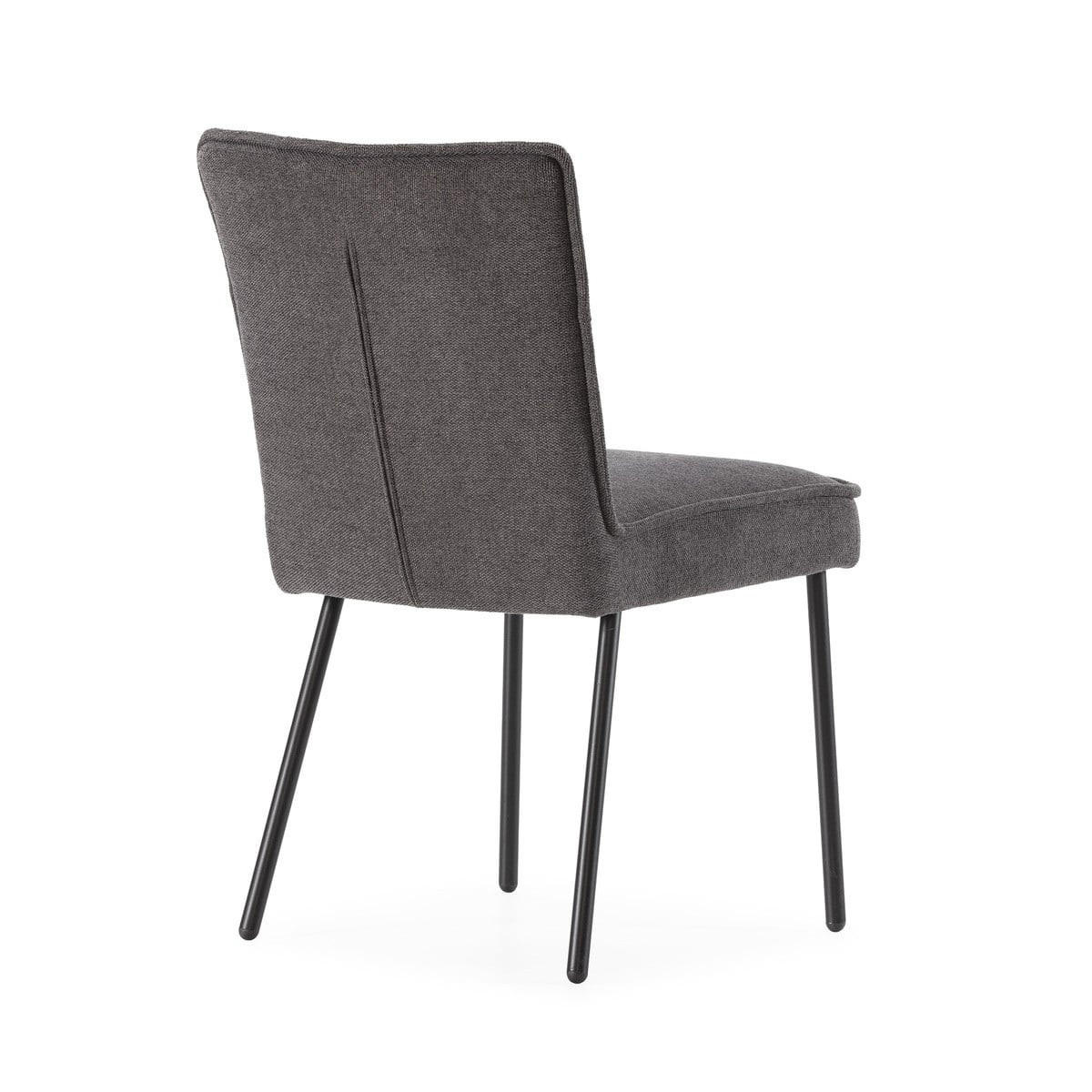 ESSZIMMERSTÜHLE STOFF 2er set 60/50,5/60 cm - Dunkelgrau, Textil (60/50.5/53.5cm) - Calicosy