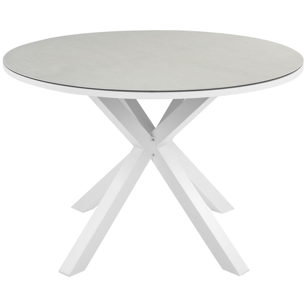 GARTENMÖBEL-SET 4-Sitzer Grau Maletto/Grosseto - Beige/Silberfarben, Metall - Beliani