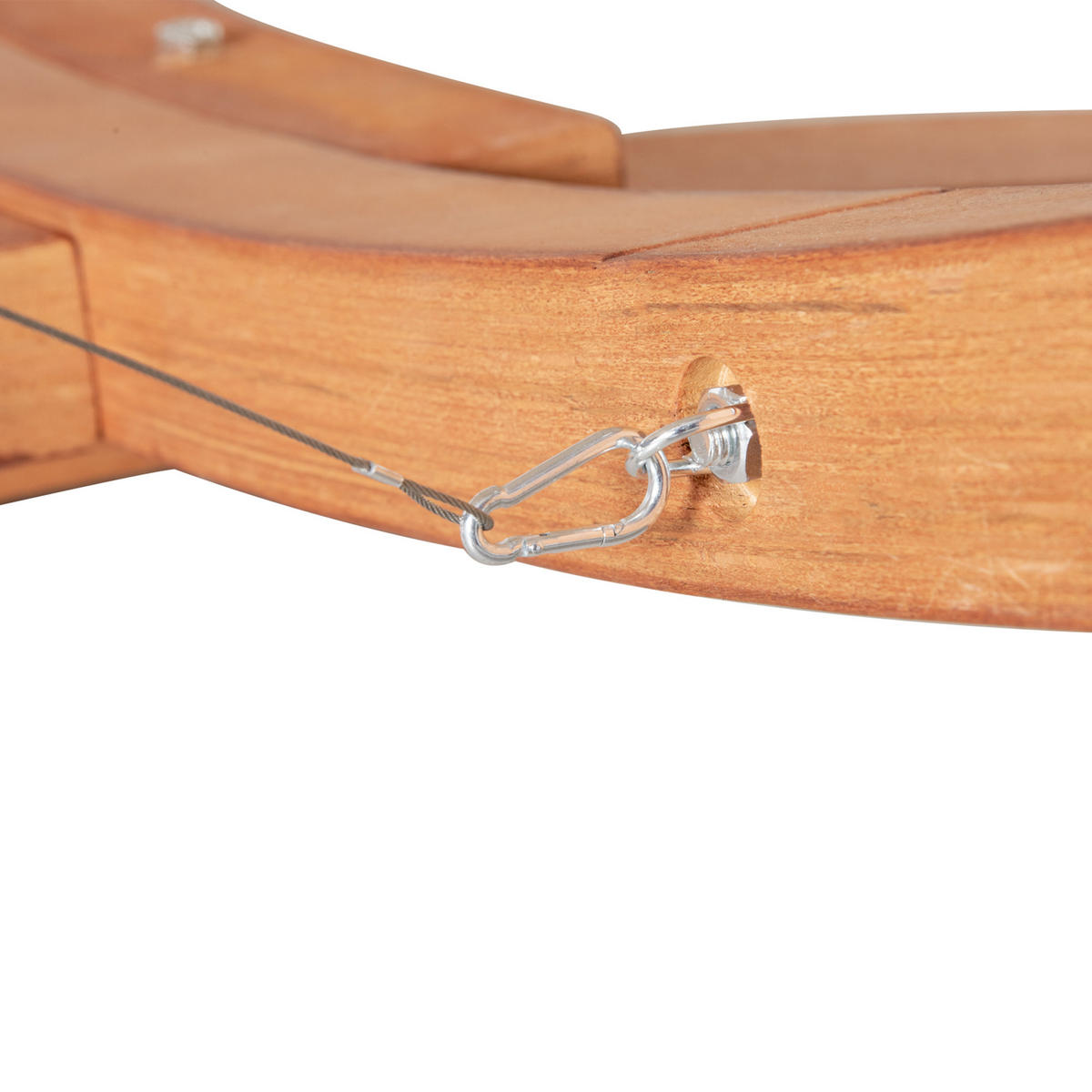 HÄNGEMATTE mit Gestell DE-13580 mit Holzgestell Creme & Braun - Weiß, Holz (120/102/392cm) - ComfortXL