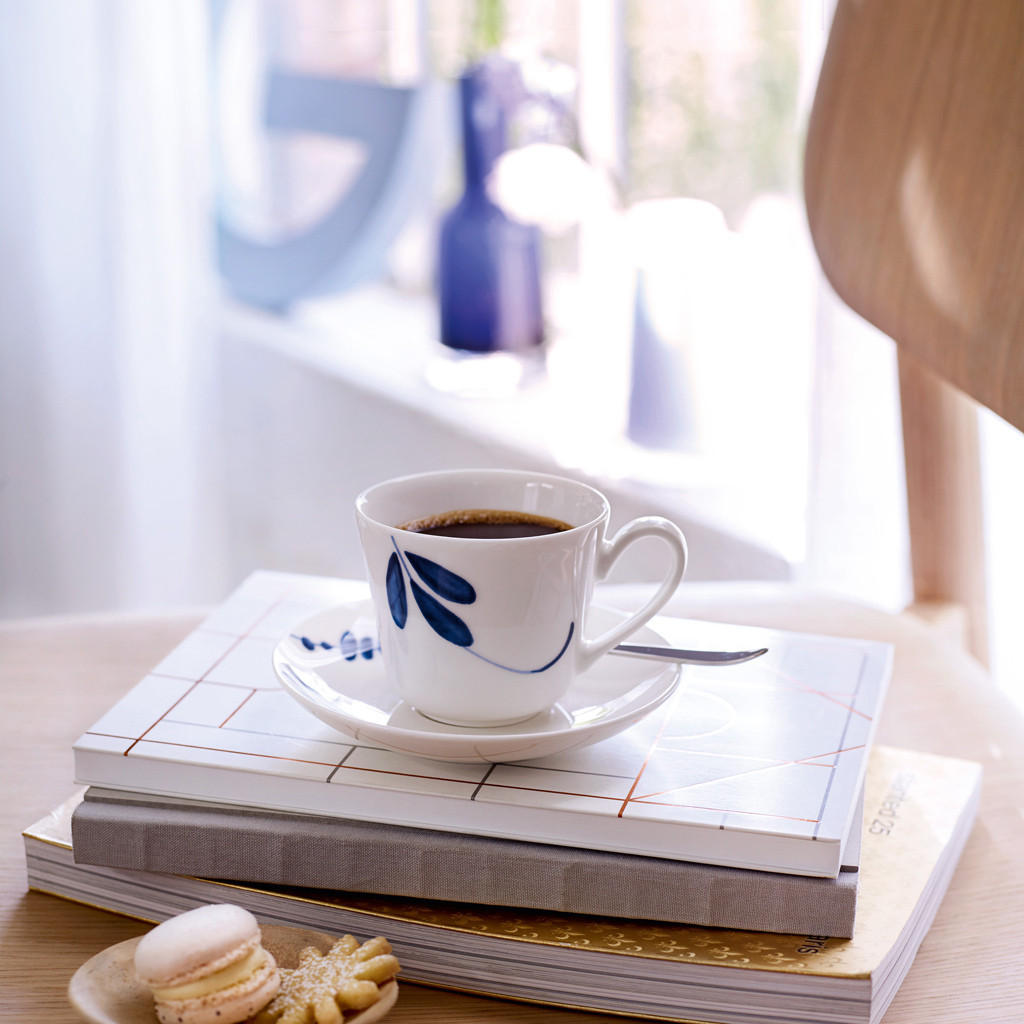 MOKKA- / ESPRESSOUNTERTASSEN Vieux Luxembourg Brindille weiß-blau ø 11,7 cm 6er Set - Blau/Weiß, Keramik (11.7cm) - Villeroy & Boch