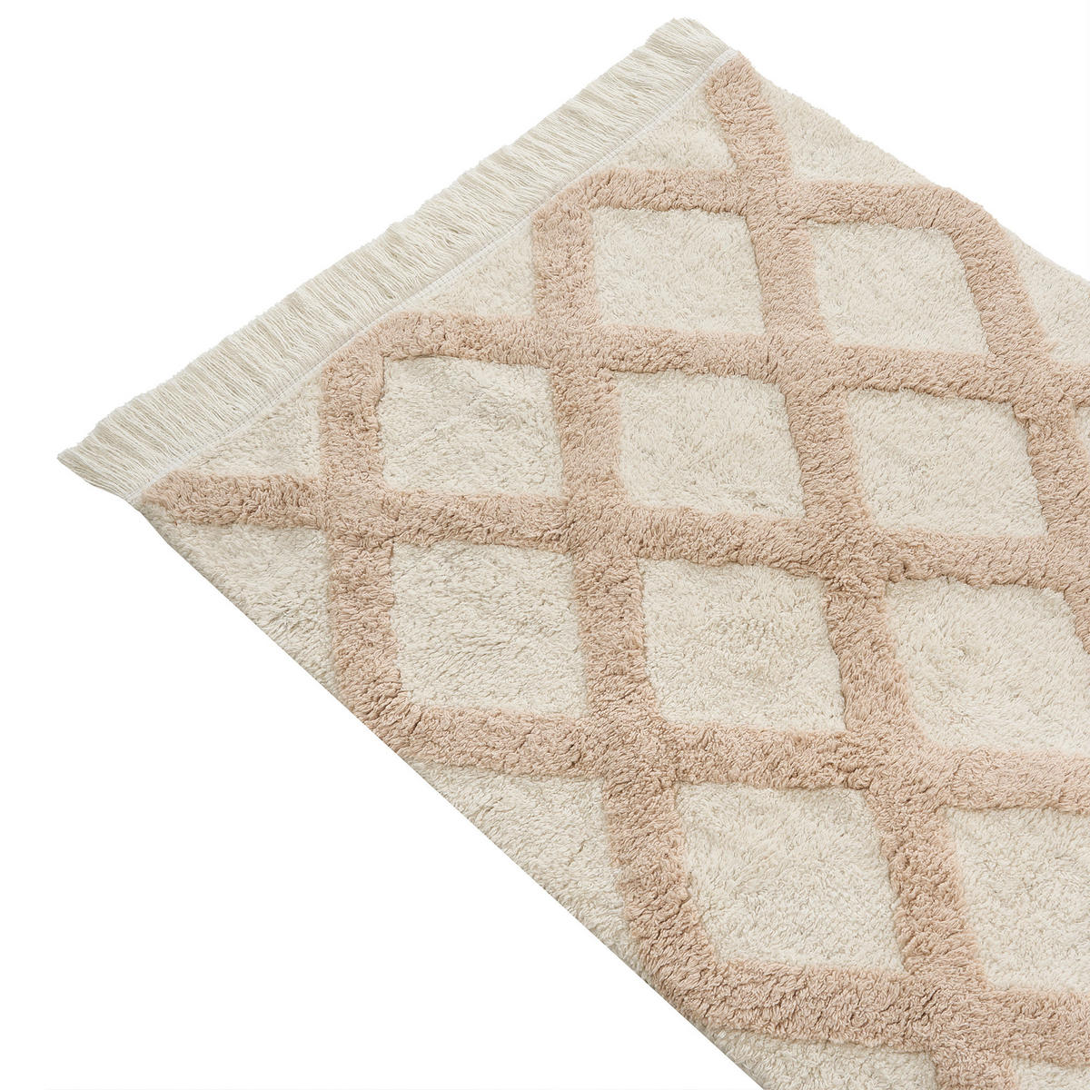 DĚTSKÝ KOBEREC Světle béžový 60/90 cm Bavlna Punsari - béžová, textil (60/90cm) - Beliani