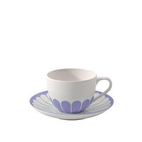 KAFFEETASSE MIT UNTERTASSE Fleur Couleur Bleu 160 ml - Blau, Keramik (0.16L) - Villeroy & Boch