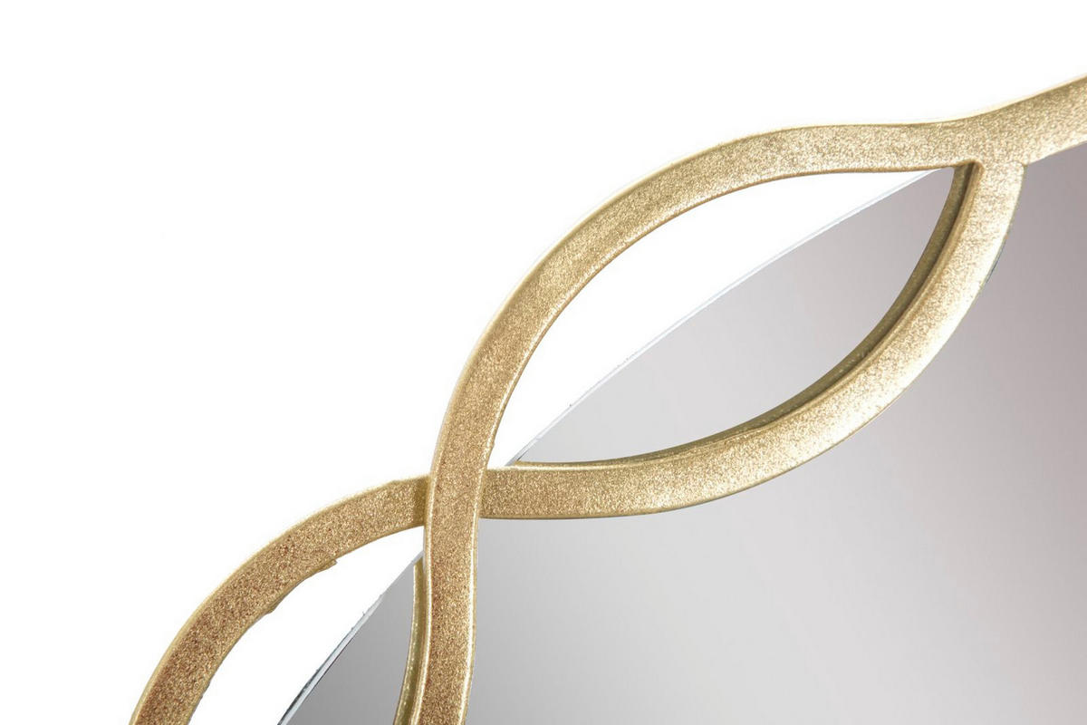 WANDSPIEGEL Eleonor, goldfarben, Eisen, Spiegelglas und MDF, 73,5 x 2 x 72 cm - Goldfarben, Glas/Holzwerkstoff (73.5/72/2cm) - Mauro Ferretti