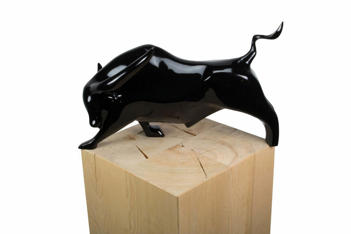 SKULPTUR Schwarz 46/33 cm - Schwarz, Stein (1.95/33/28cm) - KUNSTLOFT