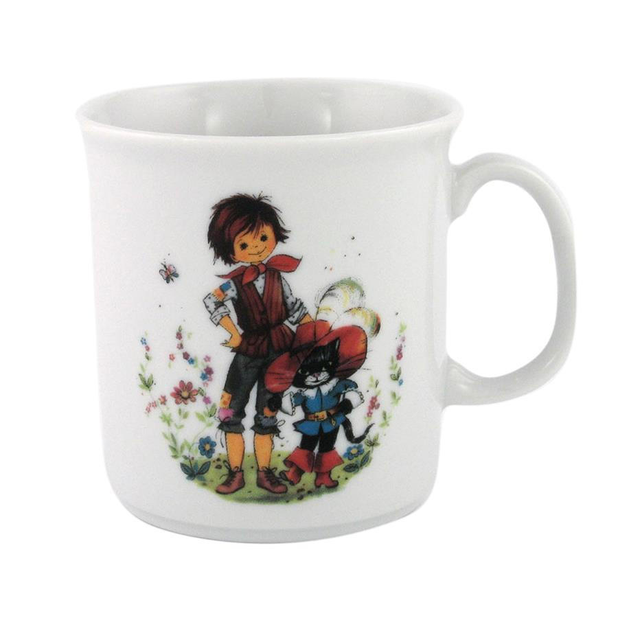 BECHER mit Henkel 0,21 l Der gestiefelte Kater - Multicolor, Keramik (7.5/7.5/9.5cm) - Eschenbach