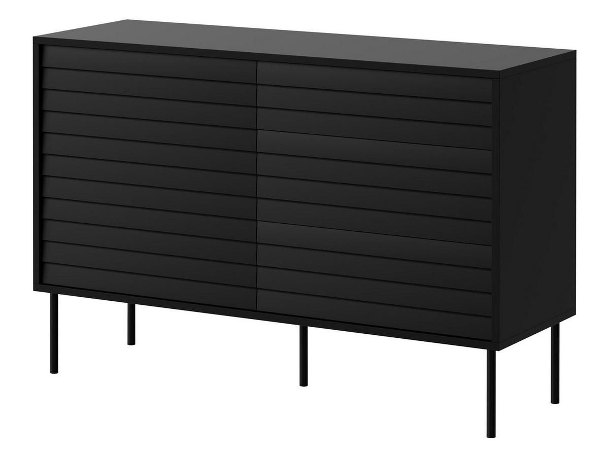 KOMBIKOMMODE Cortina 120 1D3S - Schwarz, Holzwerkstoff/Metall (120/81/40cm) - MIRJAN24