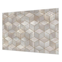 FOTOTAPETE 312x219 cm - Geometrisches Mosaik - Grau, Textil (312/219cm) - Wallfluent