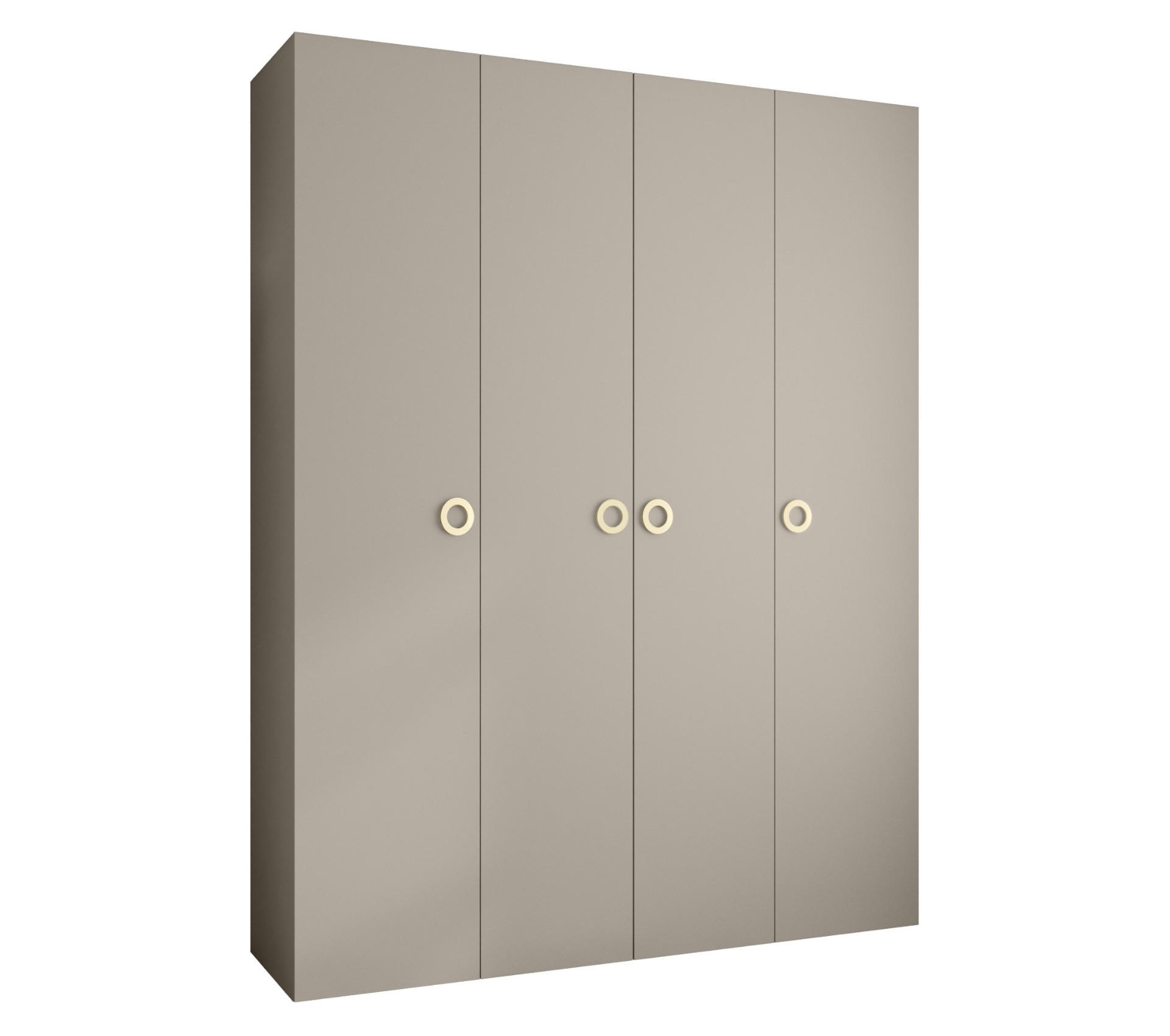 DREHTÜRENSCHRANK 245,5/190/50 4-türig - Kaschmir/Goldfarben, Holz/Metall (190/245.5/50cm) - Abiks Möbel