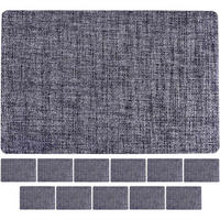 TISCHSETS Linen Graublau 44 x 29 cm 12er Set - Blau, Kunststoff (43.5/28.5/0.1cm) - Ritzenhoff Breker