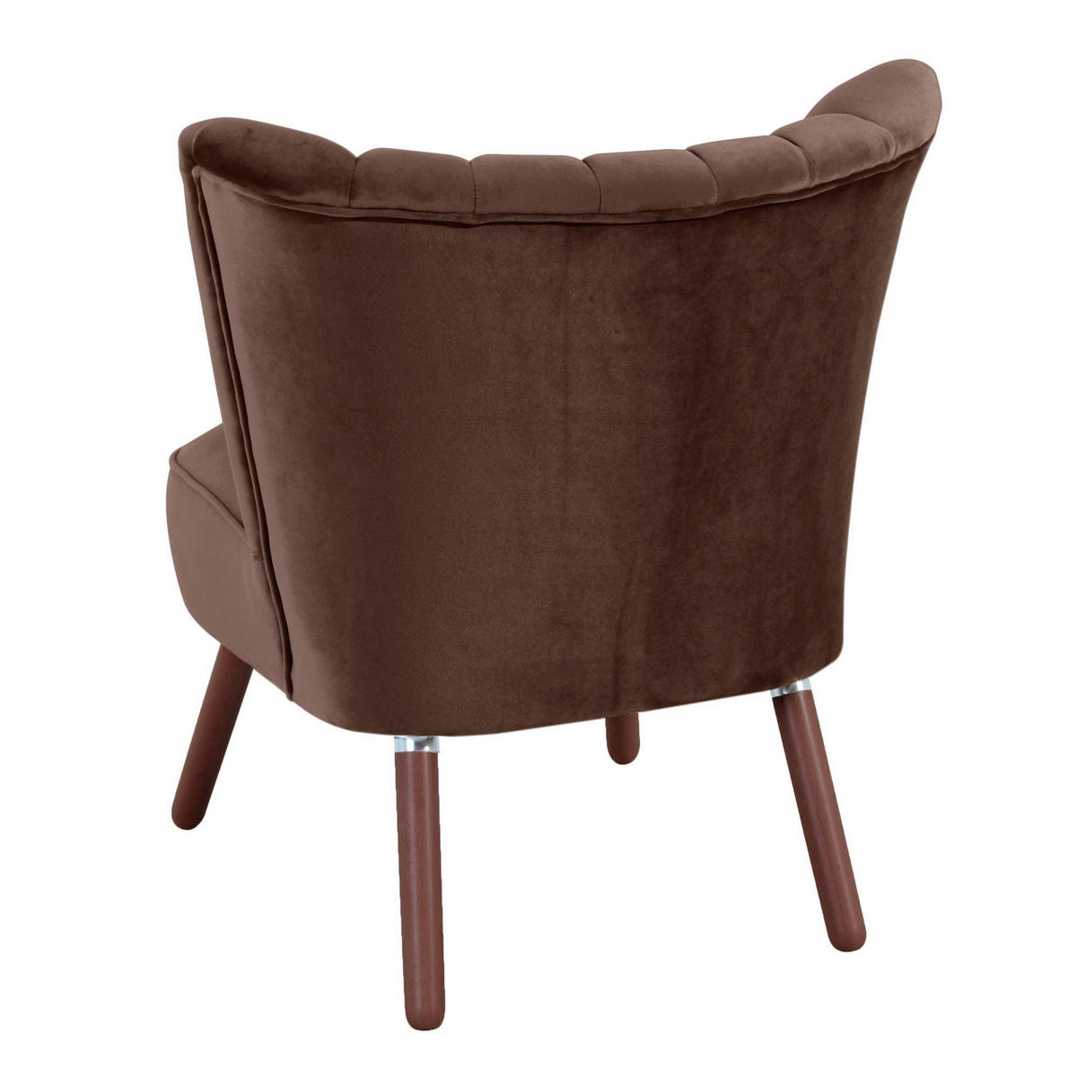 SESSEL Kadisha Bezug Samtvelours Buche nussbaum dunkel / braun - Buche Kolonial/Braun, Kunststoff (70/80/66cm) - 58aufmkessel