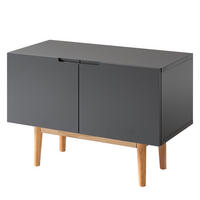 SCHUHKOMMODE - Eichefarben/Grau, Holzwerkstoff (76/52/37cm) - home24