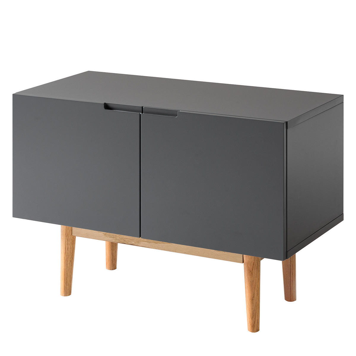 SCHUHKOMMODE - Eichefarben/Grau, Holzwerkstoff (76/52/37cm) - home24