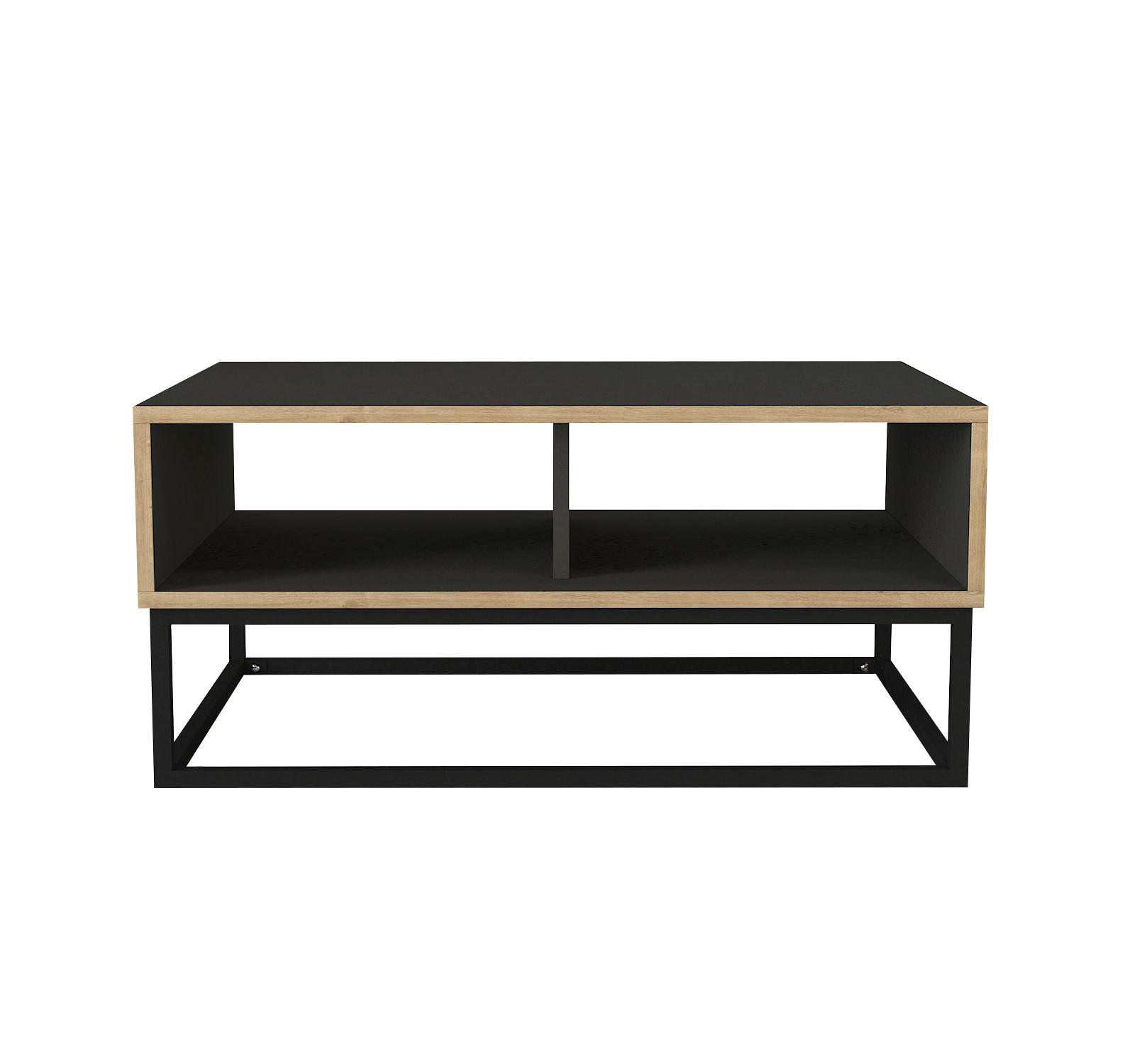 COUCHTISCH Dolores mit Metallfüßen Anthrazit Safir - Anthrazit/Beige, Holzwerkstoff/Metall (60/90/41.6cm) - moebel17