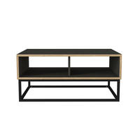 COUCHTISCH Dolores mit Metallfüßen Anthrazit Safir - Anthrazit/Beige, Holzwerkstoff/Metall (60/90/41.6cm) - moebel17