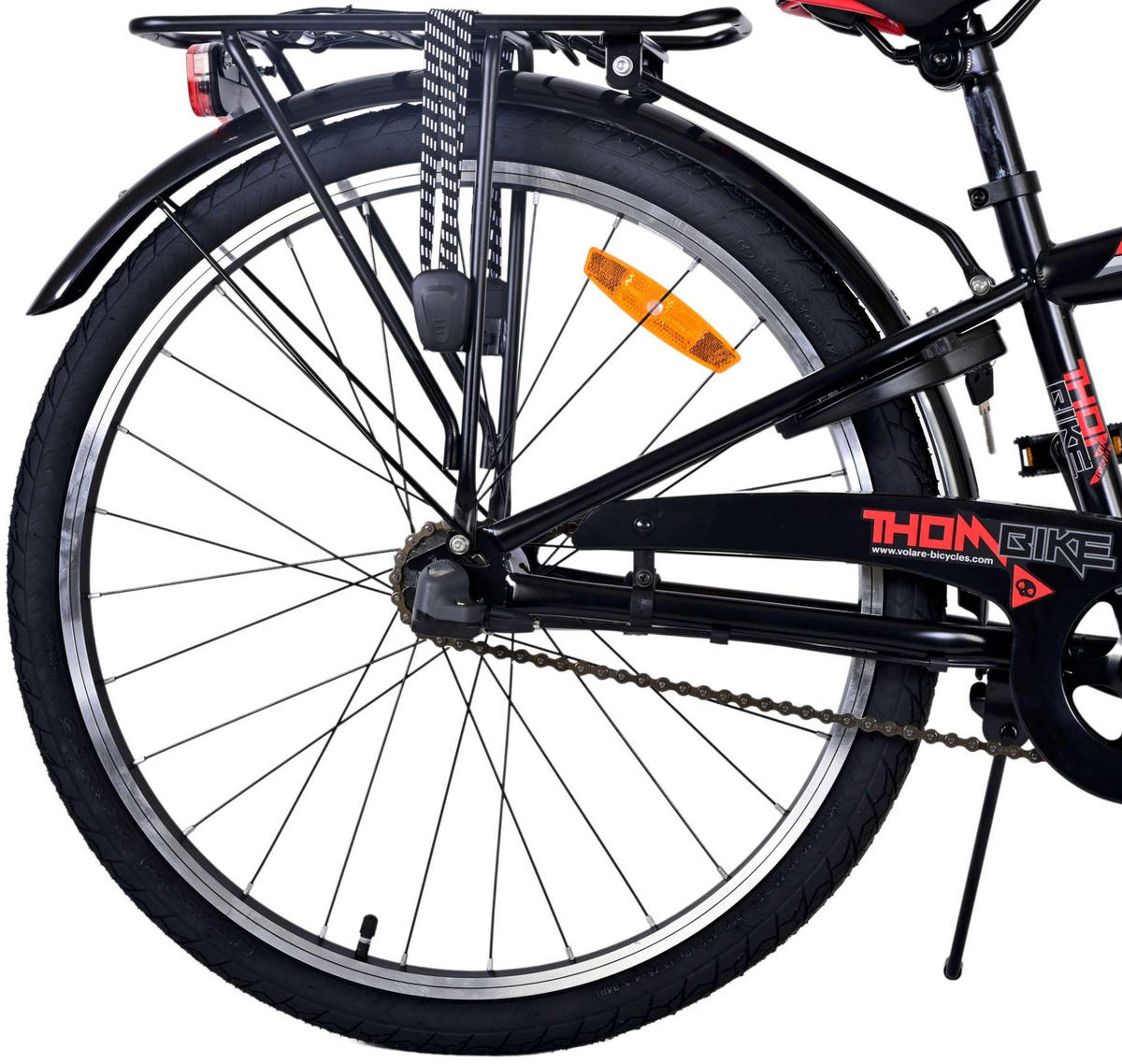 KINDERFAHRRAD Thornbike - Jungen - 24 Zoll - Rücktritt + Handbremse - 3 Gänge - Rot - Rot, Metall (61cm) - TPFSports