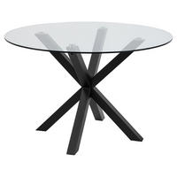 ESSTISCH, Heaven, Glas, 119 x 119 x 76 cm - Klar, Glas/Metall (119/119/76cm) - ebuy24