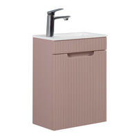 GÄSTE-WC-MÖBELSET Thermis 2 Teile Rose - 40 x 22 x 53 cm - Rosa, Holz (40/53/22cm) - Badplaats