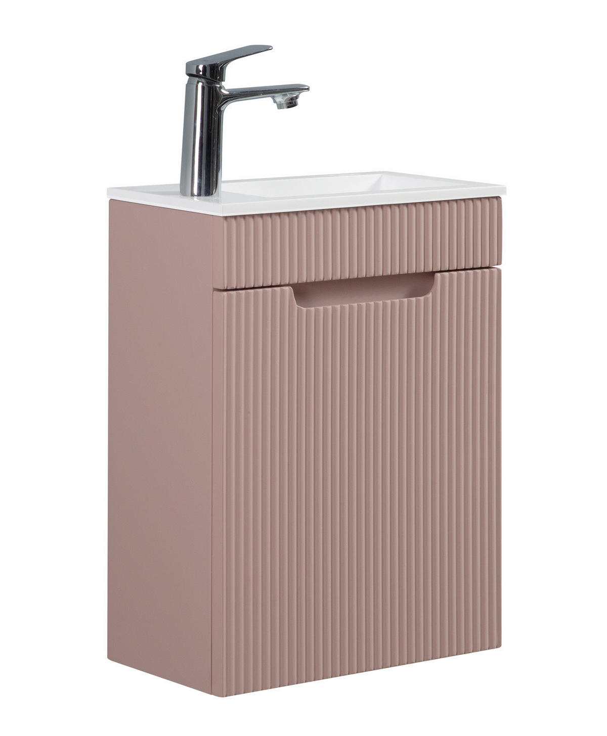 GÄSTE-WC-MÖBELSET Thermis 2 Teile Rose - 40 x 22 x 53 cm - Rosa, Holz (40/53/22cm) - Badplaats
