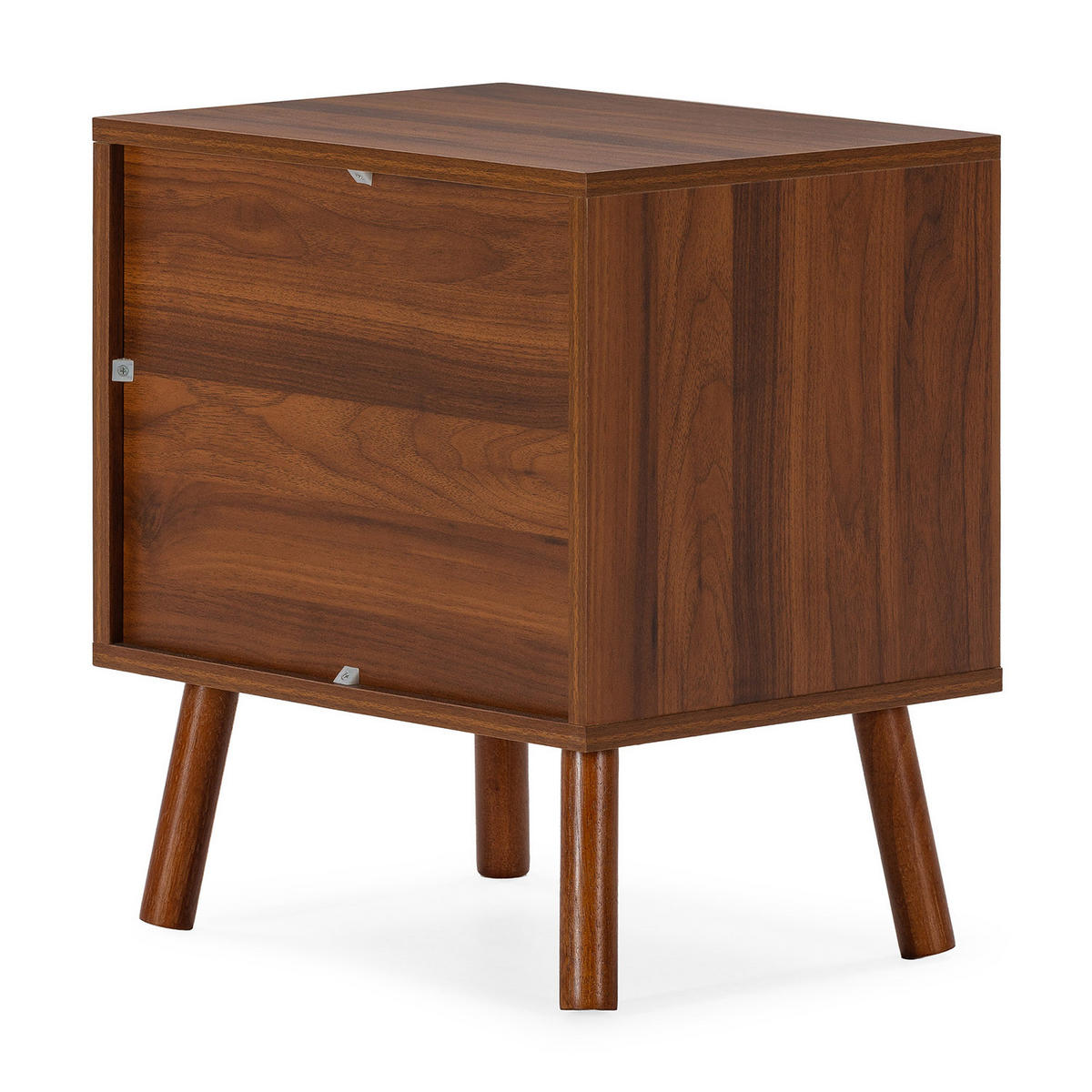 MĂSUȚĂ de noapte Canadá cu 2 sertare, aspect de nuc comun - culoare nucă, compozit lemnos (45/50/35cm) - VS Venta-stock